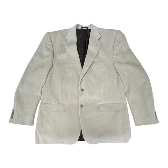 Ralph Lauren Men’s Corduroy Sport Coat Blazer Suit Jacket 3 Button Tan 44L